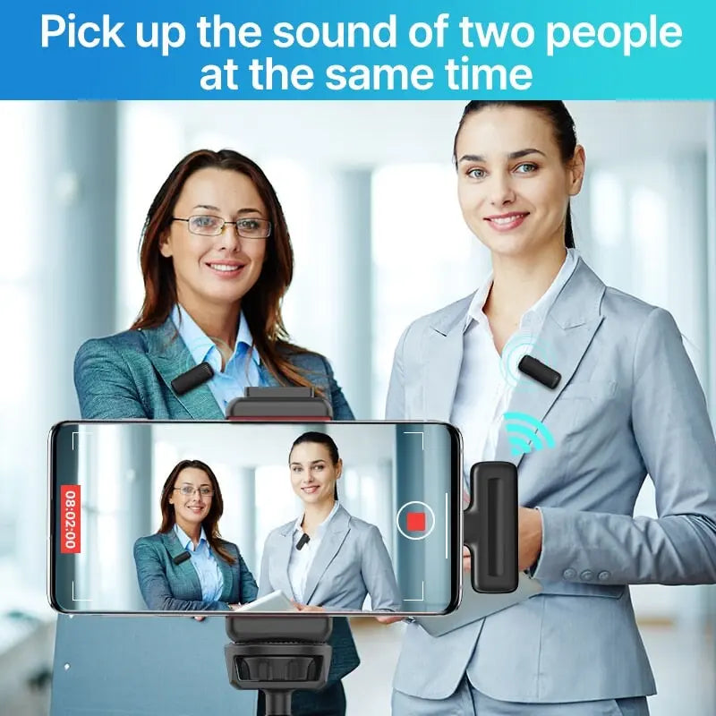 Wireless microphone system with 1 receiver 2 microphones live streaming Wireless microphone system with 1 receiver 2 microphones live streaming